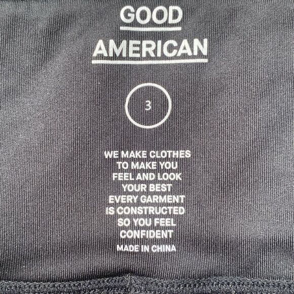 Good American Crushing It Black Velvet Bike Shorts Size 3 Large ** Read Listing - Picture 4 of 5